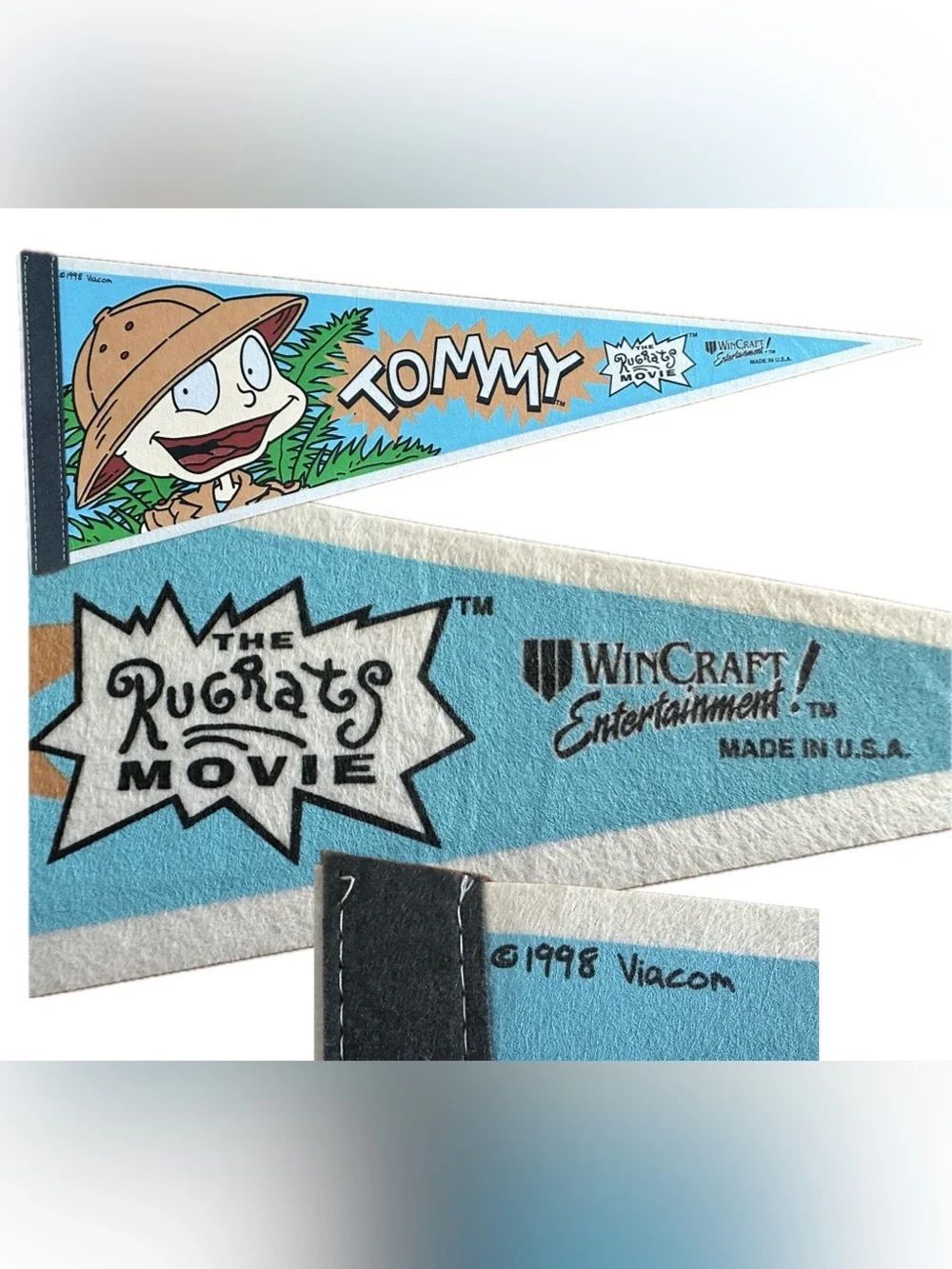 Rare Vtg 1998 Rugrats Complete Collection of Movie Felt Pennants Set